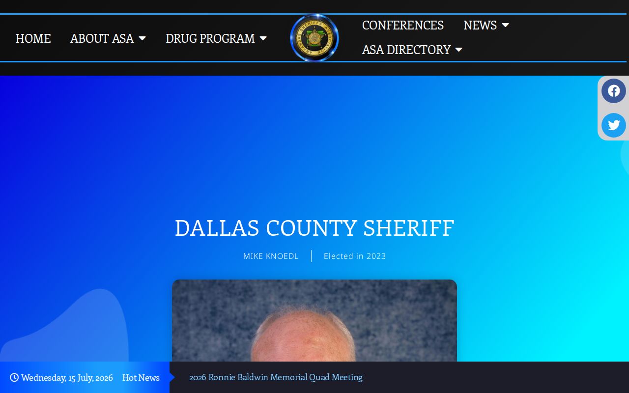 Arkansas Sheriffs Association Dallas County sheriff profile
